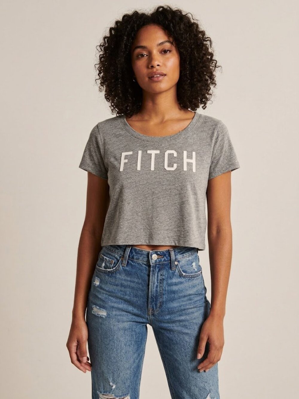 Abercrombie & Fitch - Fitch Crop Top Tshirt - SZ L